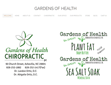 Tablet Screenshot of gardensofhealth.com